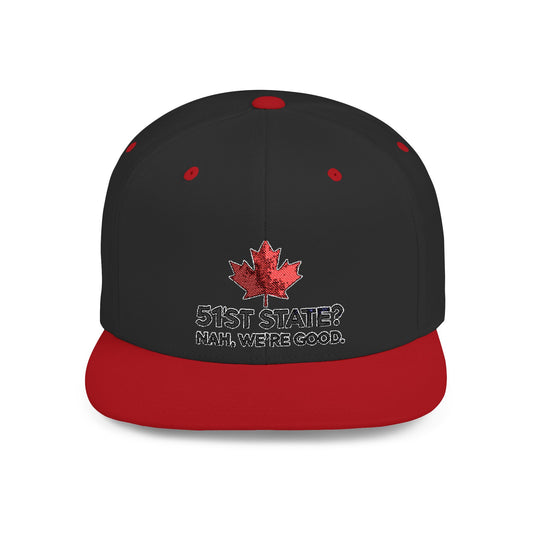 Flat Bill Snapback 51st State Nah, We're good Hat